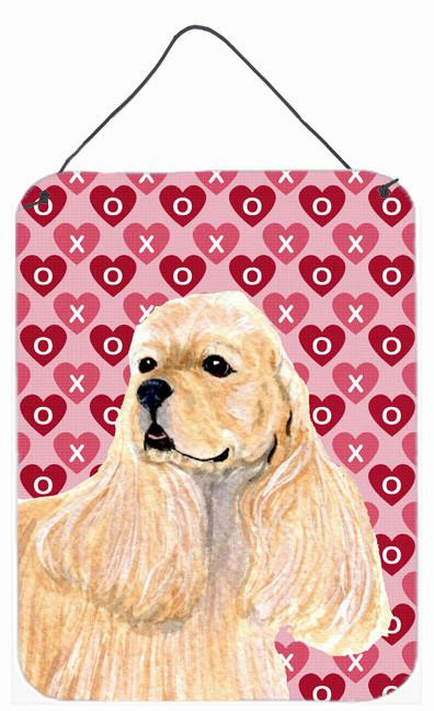 Cocker Spaniel Hearts Love and Valentine&#39;s Day Wall or Door Hanging Prints by Caroline&#39;s Treasures