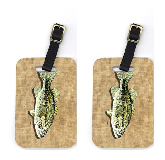 Pair of Small Mouth Bass Luggage Tags by Caroline&#39;s Treasures