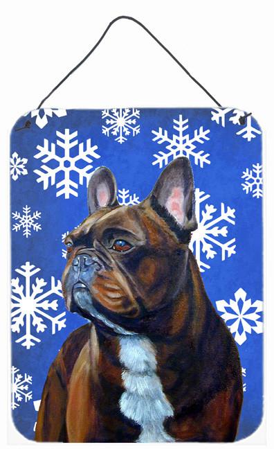 French Bulldog Winter Snowflakes Holiday Wall or Door Hanging Prints by Caroline&#39;s Treasures