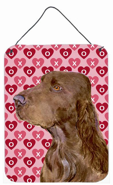 Field Spaniel Hearts Love and Valentine&#39;s Day Wall or Door Hanging Prints by Caroline&#39;s Treasures