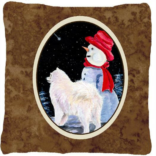 Samoyed Decorative   Canvas Fabric Pillow by Caroline's Treasures