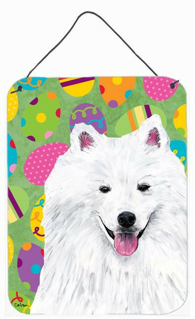 Caroline's Treasures American Eskimo Easter Eggtravaganza Wall or Door Hanging Prints