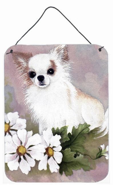 Chihuahua White Flowers Wall or Door Hanging Prints MH1019DS1216 by Caroline&#39;s Treasures
