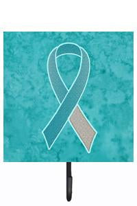 Teal and White Ribbon for Cervical Cancer Awareness Leash or Key Holder AN1215SH4 by Caroline&#39;s Treasures