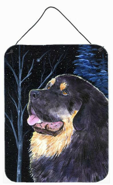 Caroline's Treasures Starry Night Tibetan Mastiff Aluminium Metal Wall or Door Hanging Prints