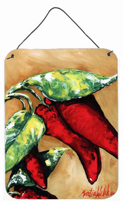Hot Peppers Wall or Door Hanging Prints MW1198DS1216 by Caroline's Treasures