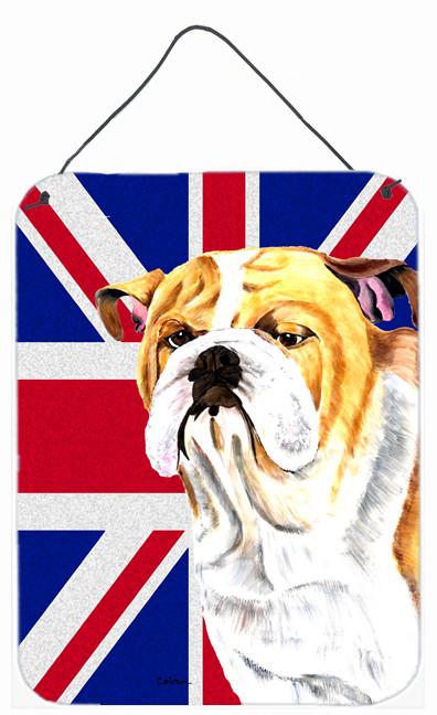 Bulldog English with English Union Jack British Flag Wall or Door Hanging Prints SC9831DS1216 by Caroline&#39;s Treasures