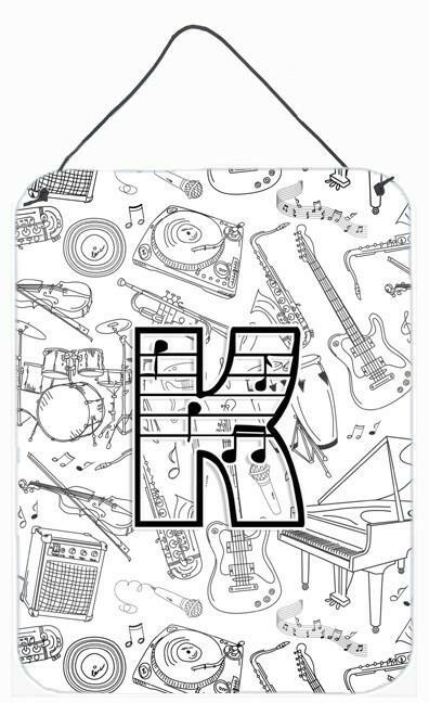 Caroline's Treasures Letter K Musical Note Letters Wall or Door Hanging Prints CJ2007-KDS1216