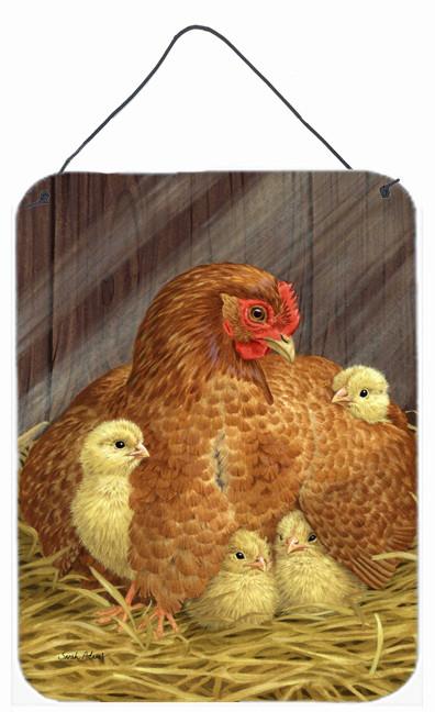 My Little Chickadees with Hen Chicken Wall or Door Hanging Prints ASA2011DS1216 by Caroline's Treasures