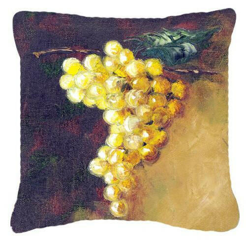 New White Grapes by Malenda Trick Canvas Decorative Pillow TMTR0152PW1414 by Caroline&#39;s Treasures