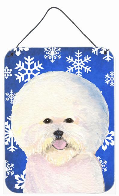 Bichon Frise Winter Snowflakes Holiday Wall or Door Hanging Prints by Caroline&#39;s Treasures
