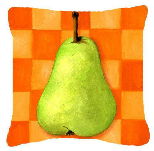 Pear in Orange by Ute Nuhn Canvas Decorative Pillow WHW0117PW1414 by Caroline's Treasures