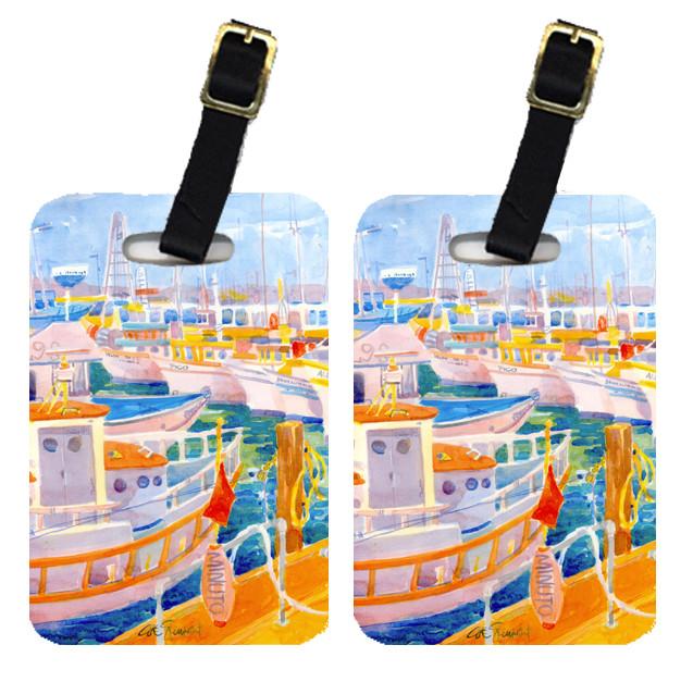 Pair of 2 Shirmp Boats Luggage Tags by Caroline&#39;s Treasures