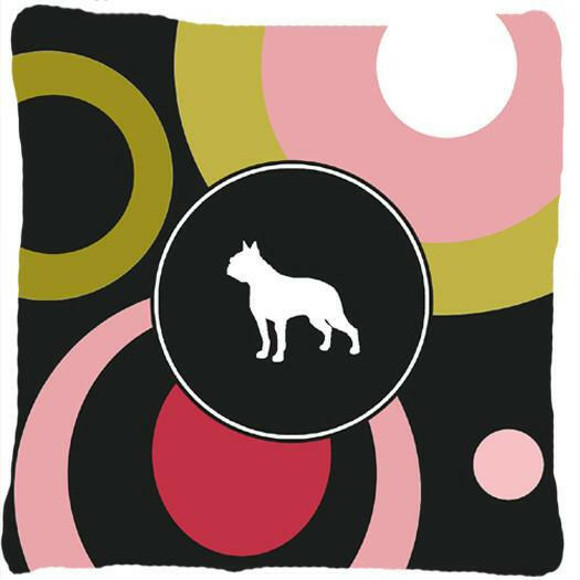 Boston Terrier Decorative   Canvas Fabric Pillow by Caroline's Treasures