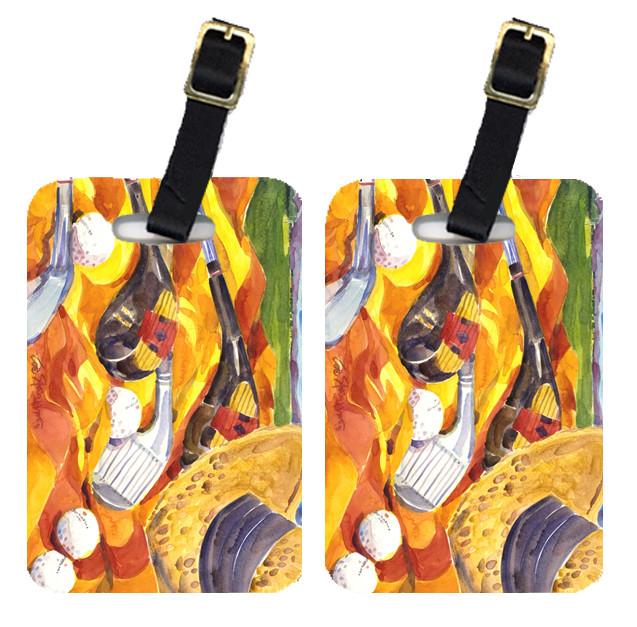 Pair of 2 Golf Clubs Golfer Luggage Tags by Caroline&#39;s Treasures
