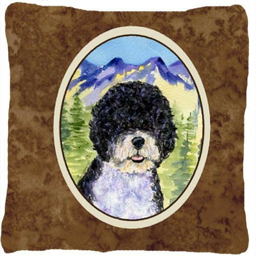 Portuguese Water Dog Decorative   Canvas Fabric Pillow by Caroline's Treasures