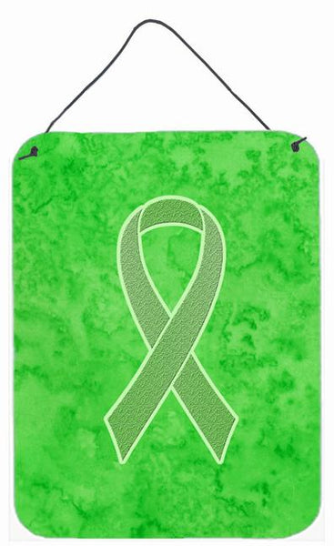 Lime Green Ribbon for Lymphoma Cancer Awareness Wall or Door Hanging Prints AN1212DS1216 by Caroline's Treasures
