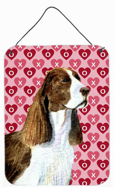 Springer Spaniel Hearts Love and Valentine&#39;s Day Wall or Door Hanging Prints by Caroline&#39;s Treasures