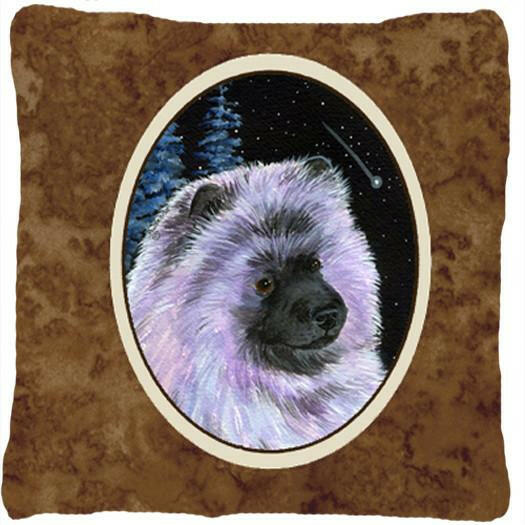 Starry Night Keeshond Decorative   Canvas Fabric Pillow by Caroline's Treasures