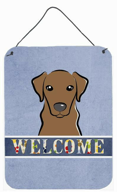 Chocolate Labrador Welcome Wall or Door Hanging Prints BB1420DS1216 by Caroline&#39;s Treasures