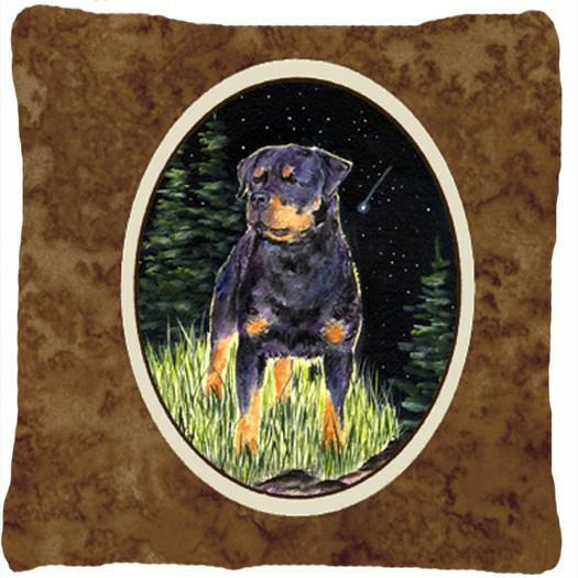 Starry Night Rottweiler Decorative   Canvas Fabric Pillow by Caroline's Treasures