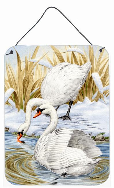 White Swans Wall or Door Hanging Prints ASA2061DS1216 by Caroline&#39;s Treasures