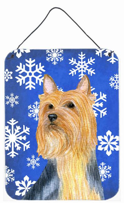 Silky Terrier Winter Snowflakes Holiday Wall or Door Hanging Prints by Caroline&#39;s Treasures