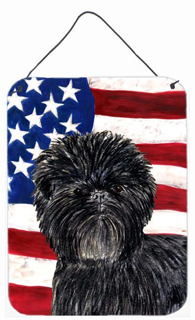 USA American Flag with Affenpinscher Wall or Door Hanging Prints by Caroline&#39;s Treasures