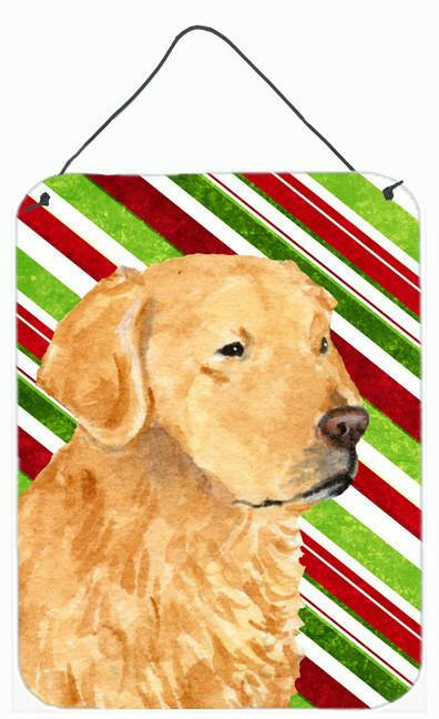 Golden Retriever Candy Cane Holiday Christmas Metal Wall or Door Hanging Prints by Caroline&#39;s Treasures