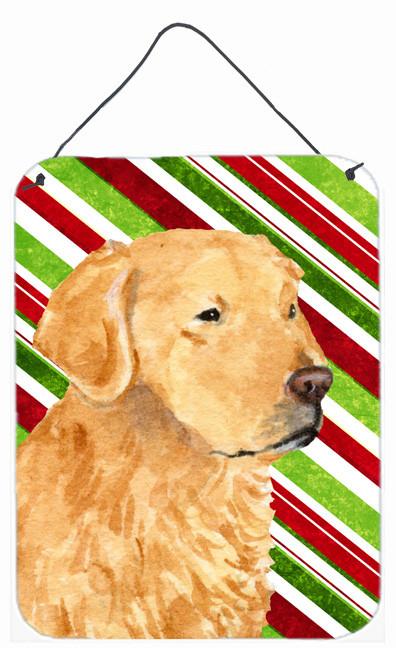 Golden Retriever Candy Cane Holiday Christmas Metal Wall or Door Hanging Prints by Caroline's Treasures