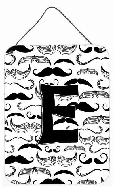 Letter E Moustache Initial Wall or Door Hanging Prints CJ2009-EDS1216 by Caroline&#39;s Treasures