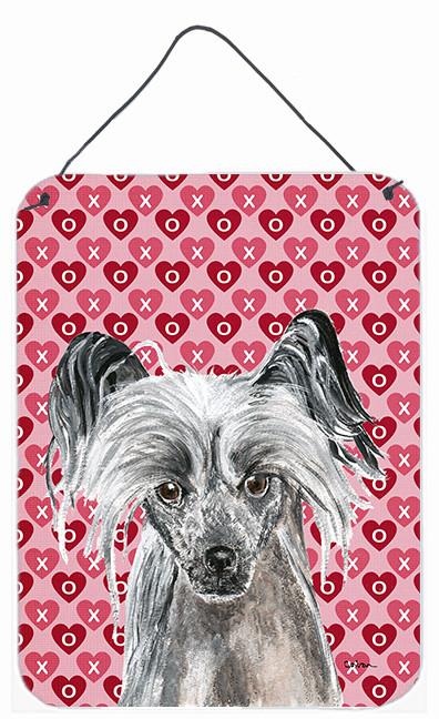 Chinese Crested Valentine&#39;s Love Aluminium Metal Wall or Door Hanging Prints by Caroline&#39;s Treasures