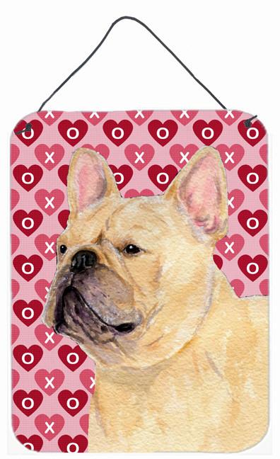 French Bulldog Hearts Love and Valentine&#39;s Day Wall or Door Hanging Prints by Caroline&#39;s Treasures