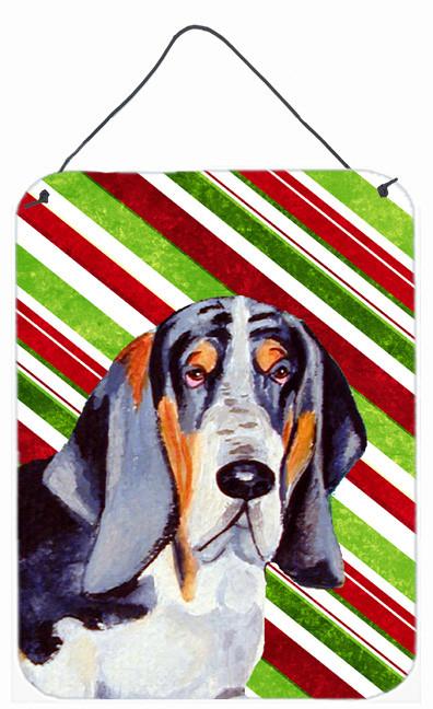 Basset Hound Candy Cane Holiday Christmas Wall or Door Hanging Prints by Caroline's Treasures