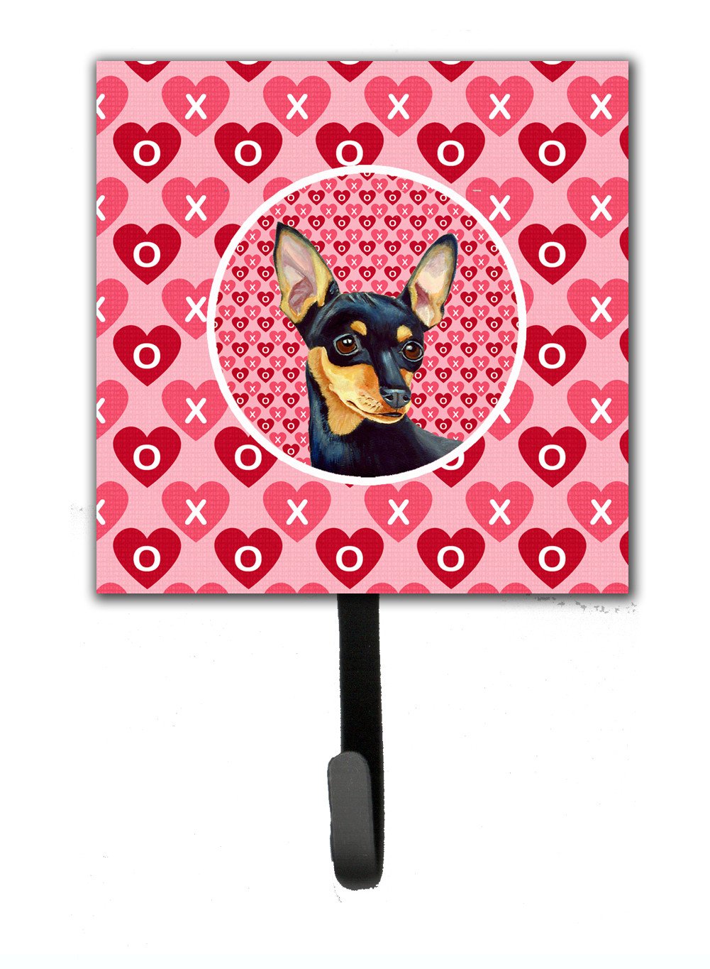 Min Pin Valentine&#39;s Love and Hearts Leash or Key Holder by Caroline&#39;s Treasures