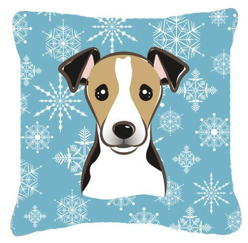 Snowflake Jack Russell Terrier Fabric Decorative Pillow BB1695PW1414 - the-store.com