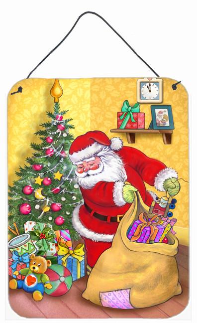 Christmas Santa and His Toys Wall or Door Hanging Prints APH3923DS1216 by Caroline&#39;s Treasures