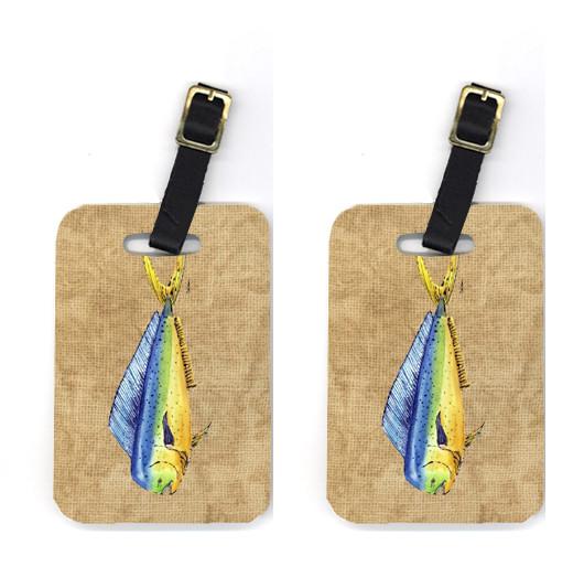 Pair of Dolphin Mahi Mahi Luggage Tags by Caroline&#39;s Treasures