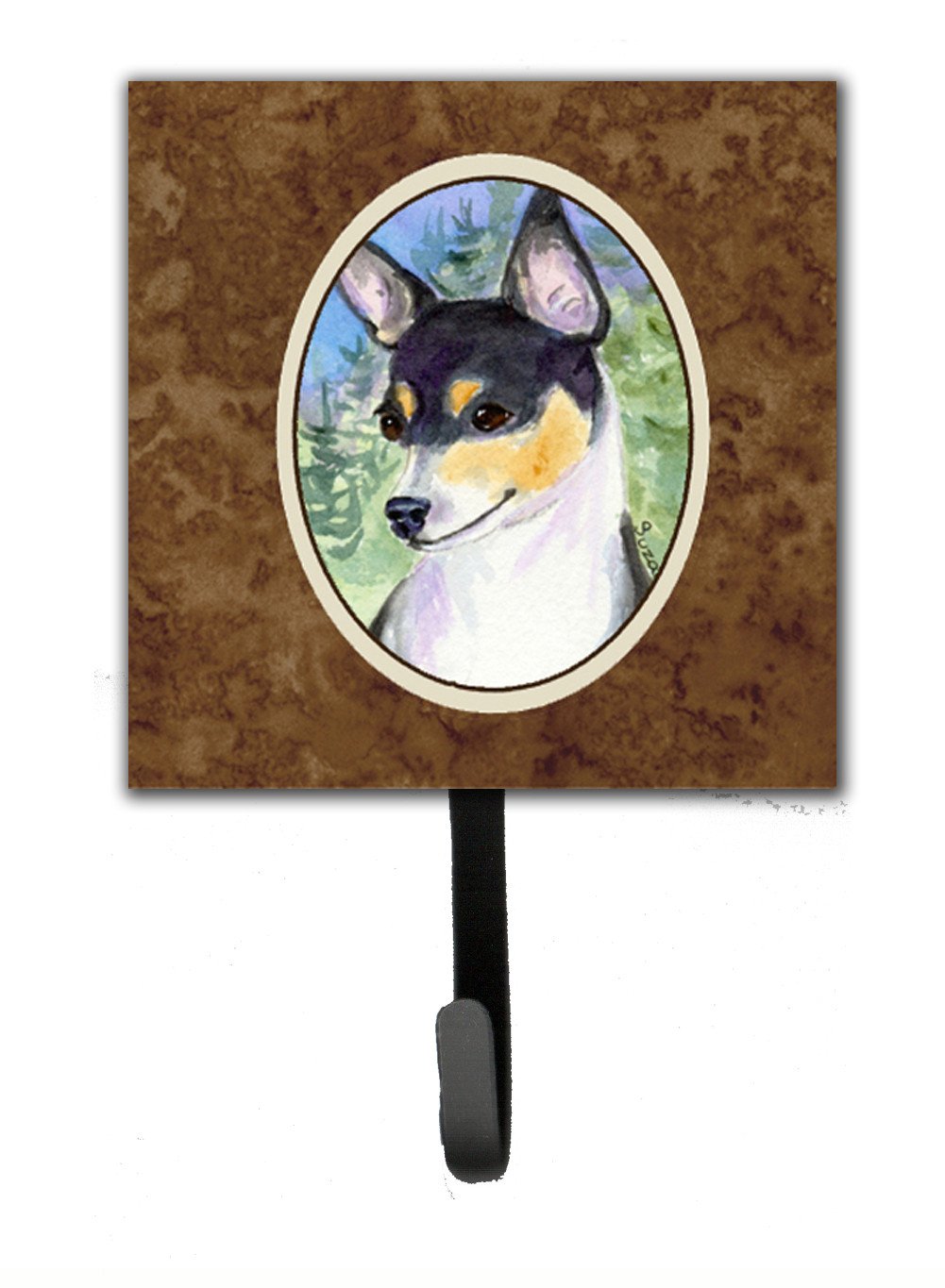 Fox Terrier Leash Holder or Key Hook by Caroline&#39;s Treasures