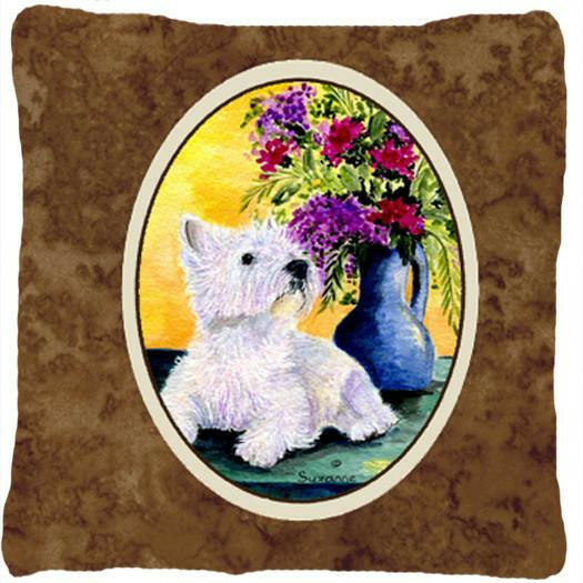 Westie Decorative   Canvas Fabric Pillow by Caroline's Treasures