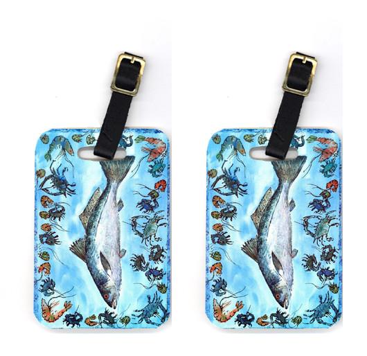 Pair of Fish Speckled Trout Luggage Tags by Caroline&#39;s Treasures
