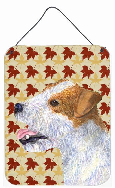 Jack Russell Terrier Fall Leaves Portrait Wall or Door Hanging Prints by Caroline's Treasures