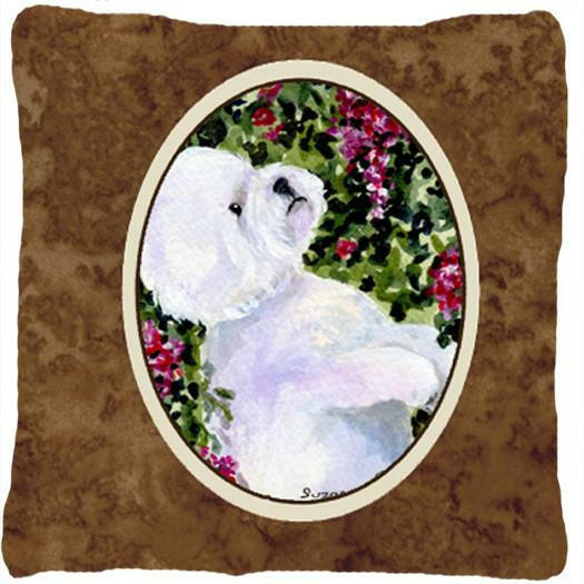Bichon Frise Decorative   Canvas Fabric Pillow by Caroline&#39;s Treasures