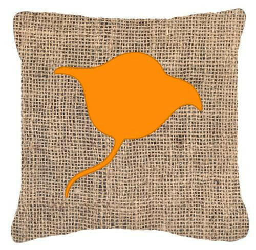 Stingray Burlap and Orange   Canvas Fabric Decorative Pillow BB1094 - the-store.com