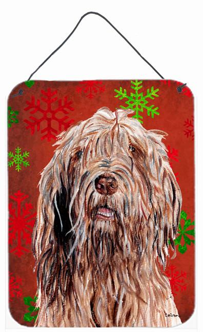 Otterhound Red Snowflakes Holiday Wall or Door Hanging Prints SC9757DS1216 by Caroline&#39;s Treasures