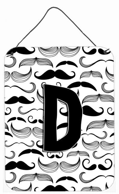 Letter D Moustache Initial Wall or Door Hanging Prints CJ2009-DDS1216 by Caroline&#39;s Treasures