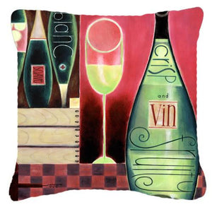 Wine Collection Blanc by Cathy Brear Canvas Decorative Pillow BCBR0068PW1414 - the-store.com