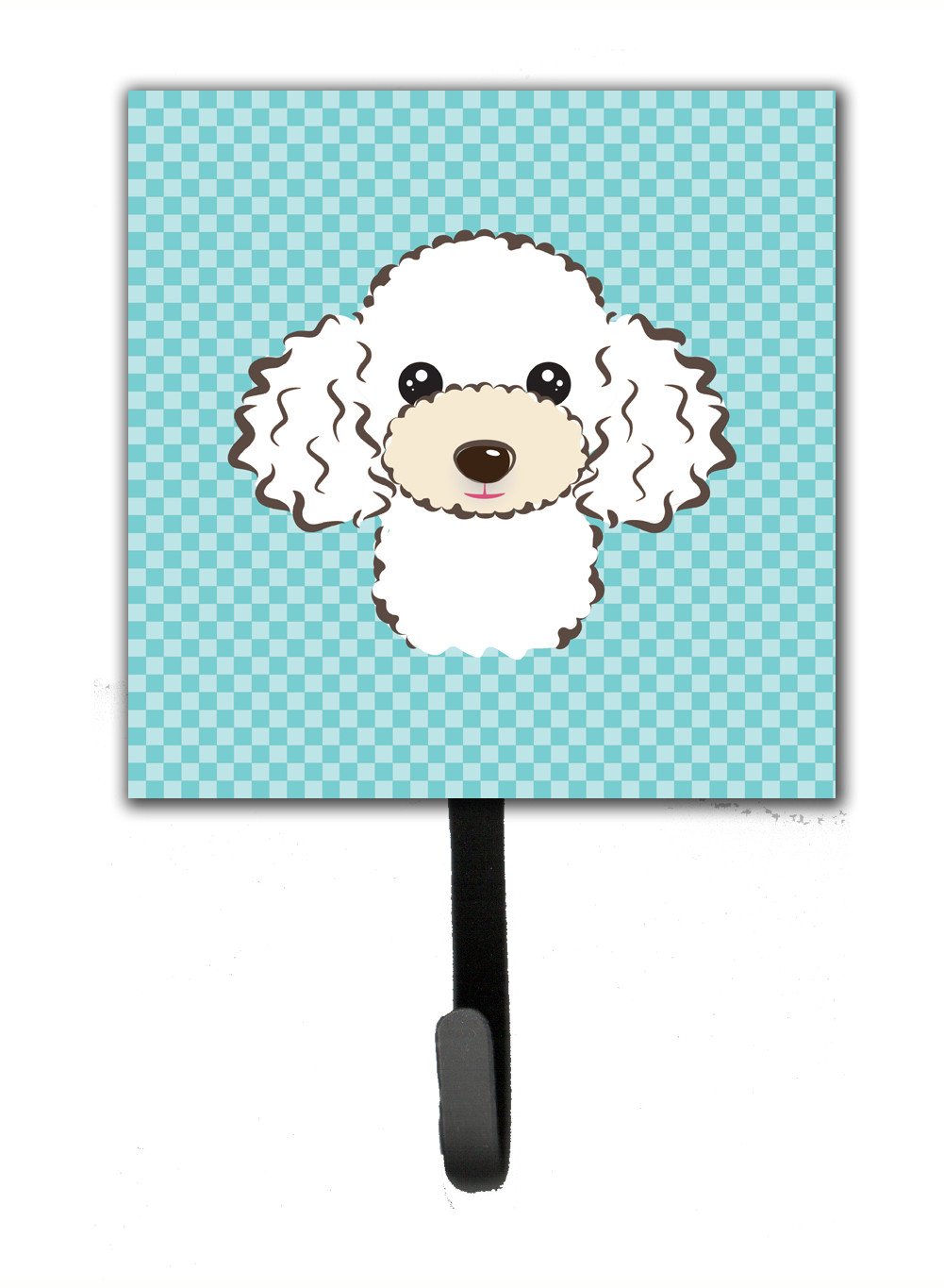 Checkerboard Blue White Poodle Leash or Key Holder BB1195SH4 by Caroline&#39;s Treasures