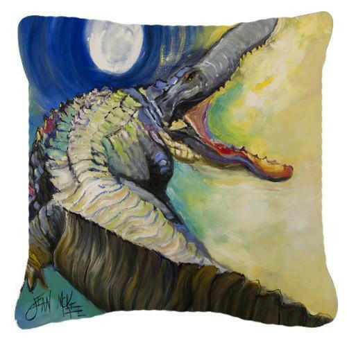 Alligator Canvas Fabric Decorative Pillow JMK1207PW1414 by Caroline&#39;s Treasures