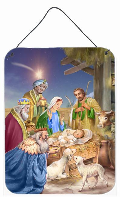 Christmas Nativity with Wise Men Wall or Door Hanging Prints APH6897DS1216 by Caroline's Treasures